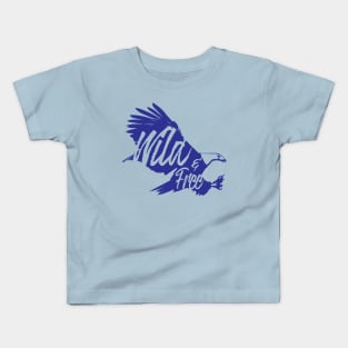 wild and free bald eagle Kids T-Shirt